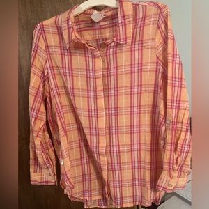 American Sweetheart plaid button down M